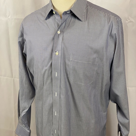 Brooks Brothers REGENT 17-33 blue and white stripe - Picture 4 of 5